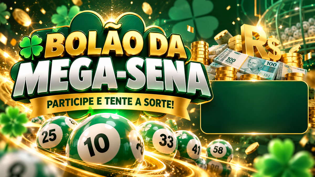 Bolão da Mega-Sena. Participe e tente a sorte!